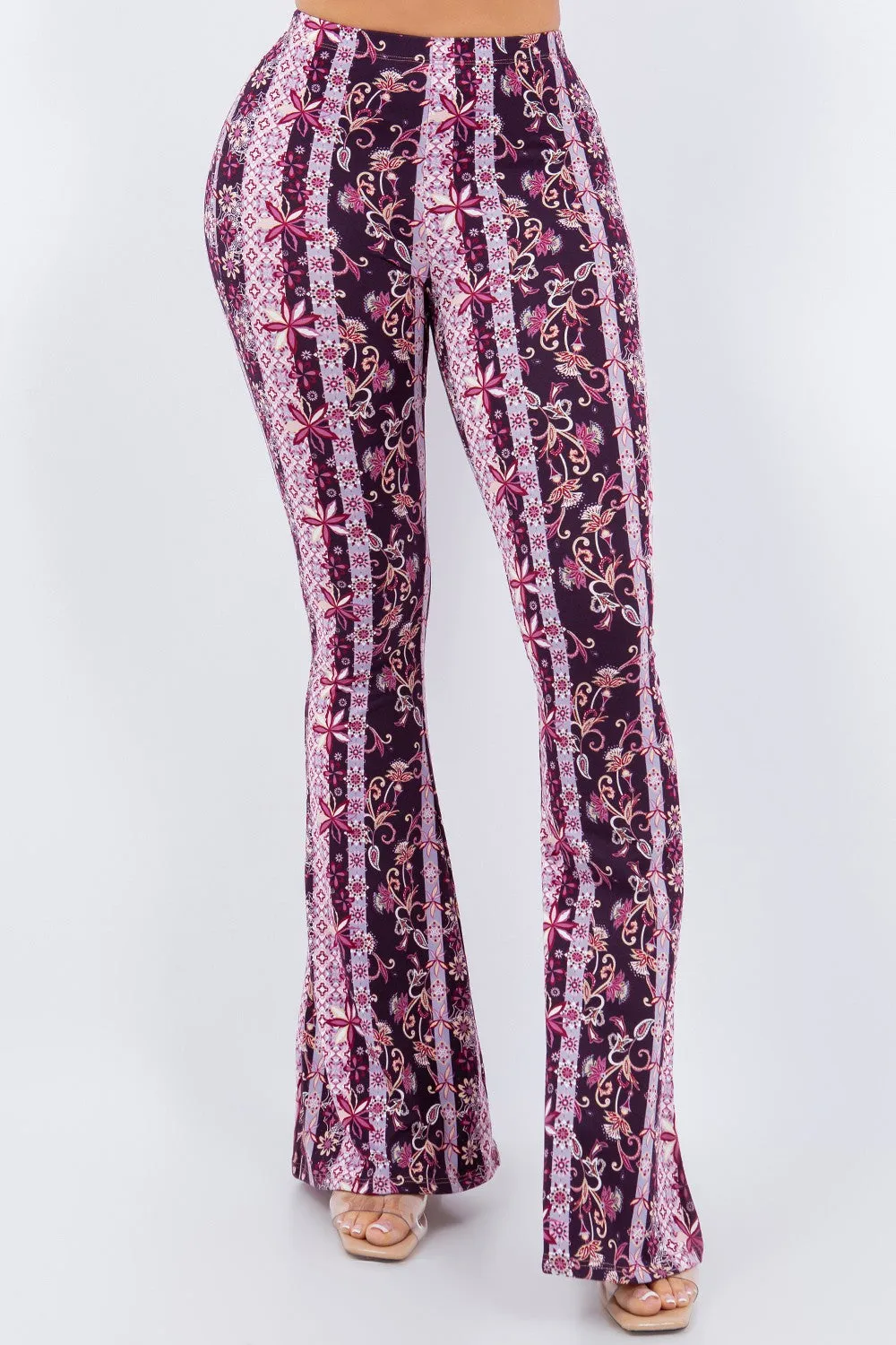 flare legging purple