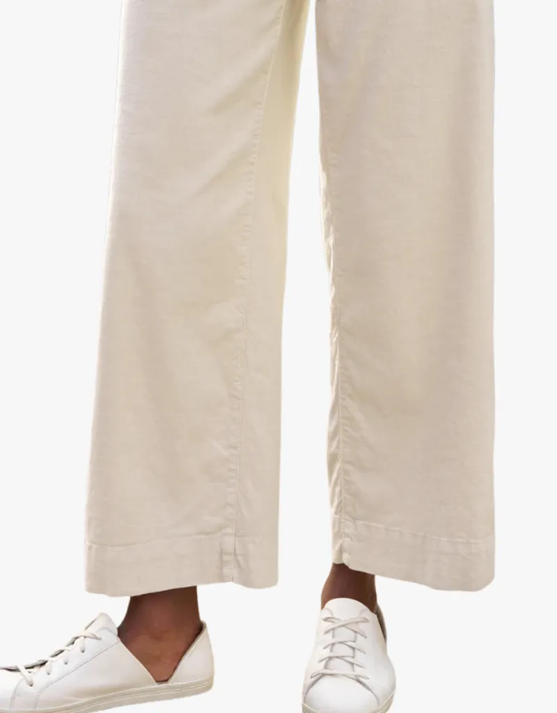 Frank & Eileen Wexford Wide-Leg Linen Pants in Cement (Italian Performance Linen)