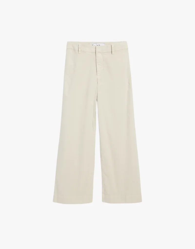Frank & Eileen Wexford Wide-Leg Linen Pants in Cement (Italian Performance Linen)