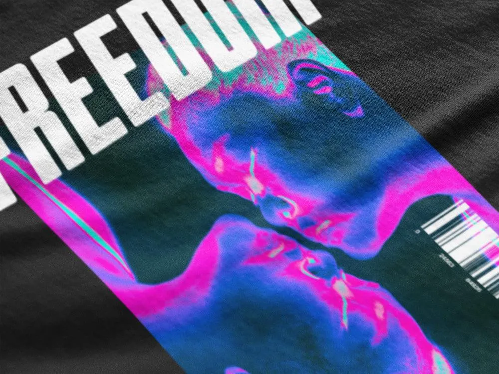 Freedom - Unisex Oversized Cotton Graphic Printed T-Shirt