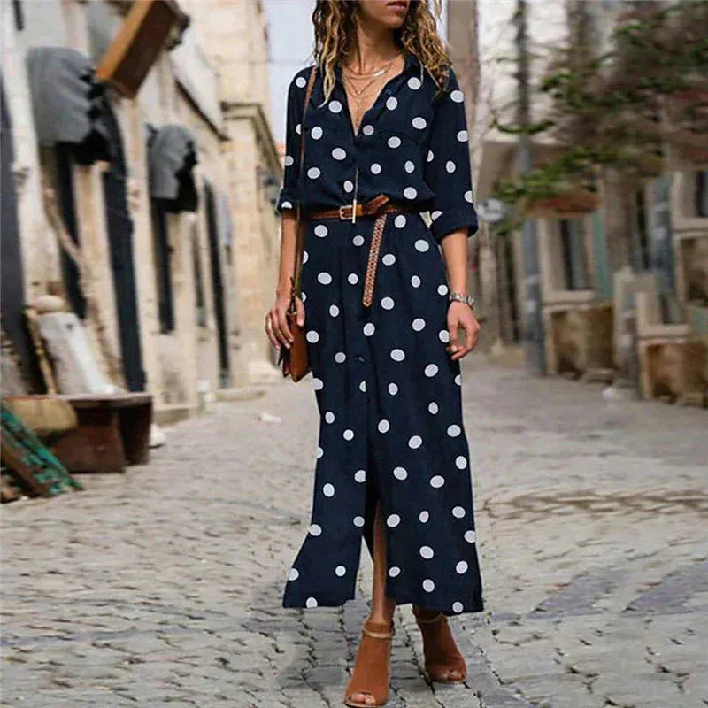 Freja - Fashion dress with polka dots