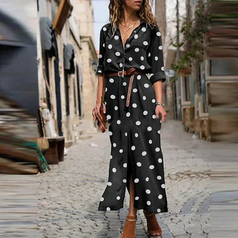 Freja - Fashion dress with polka dots