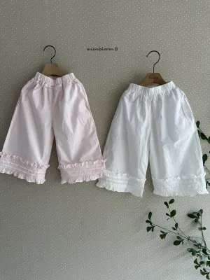 Frill wide pants