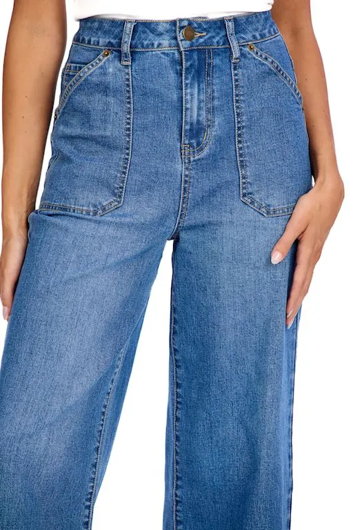 Fritz Stretch Wide Leg Jeans