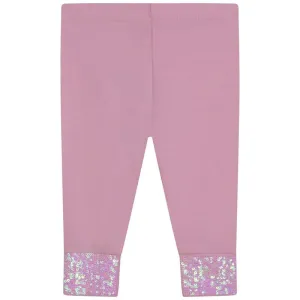 Girl Pink Glitter Leggings