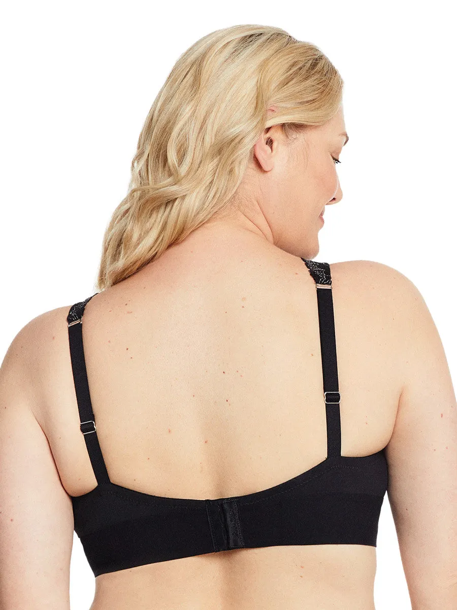 Glamorise Bra 7013 - Lexington Lace Plunge Bralette - Black