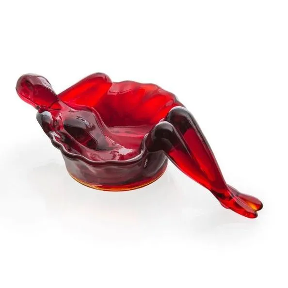 Glass Bathing Beauty Soap Dish - 12 Color Options
