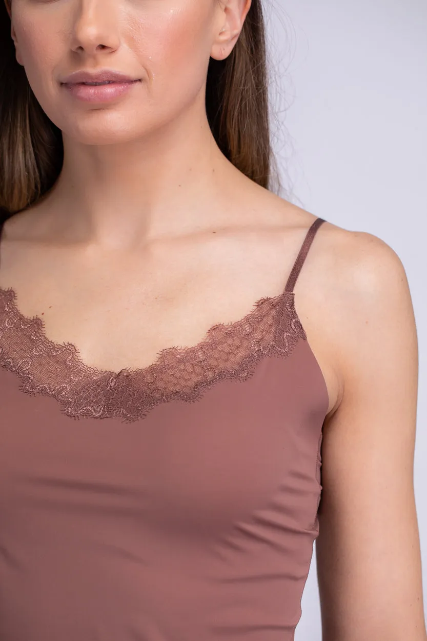 Happy Seams Lace Camisole Neutrals