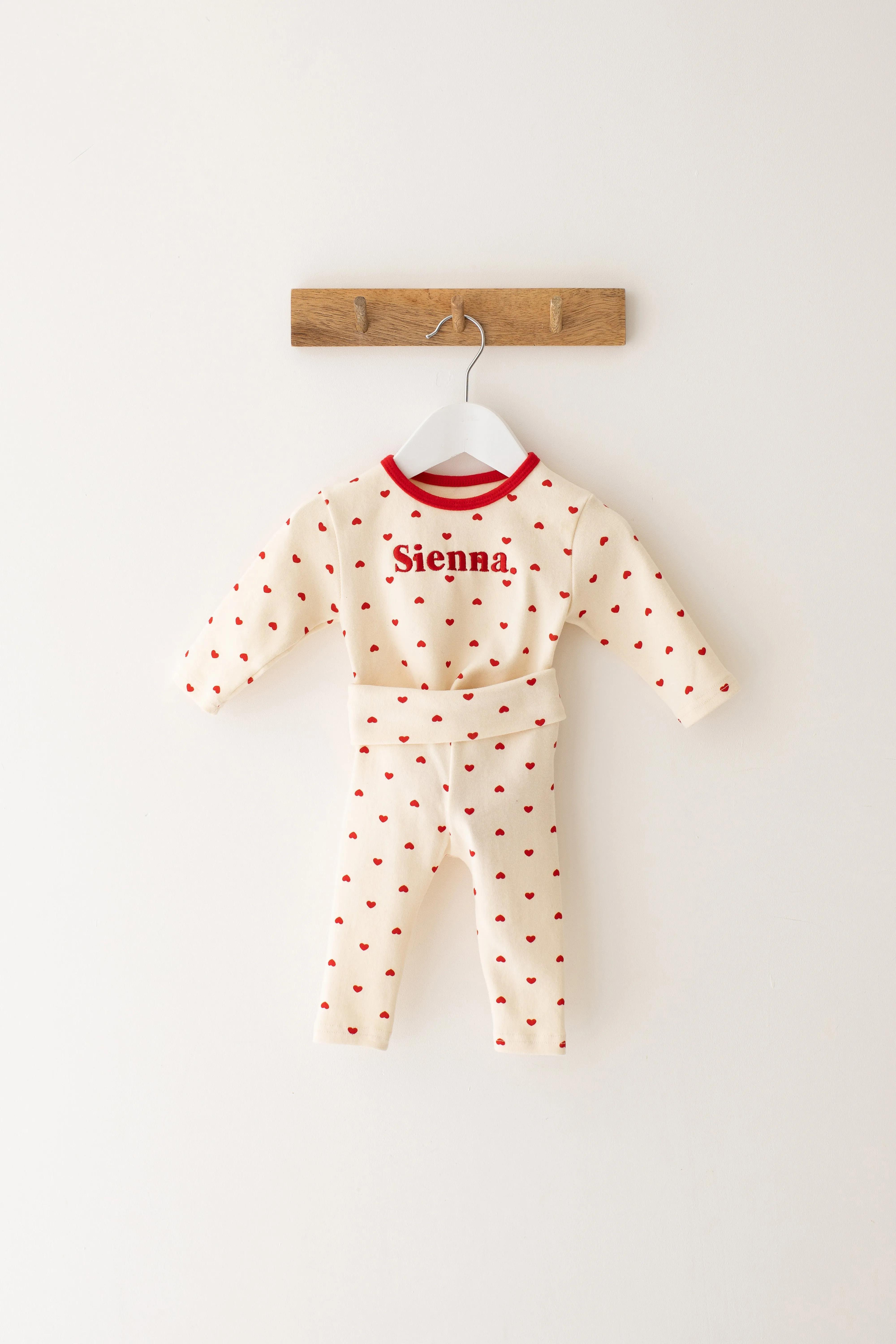 Heart Premium Baby Set - Embroidered