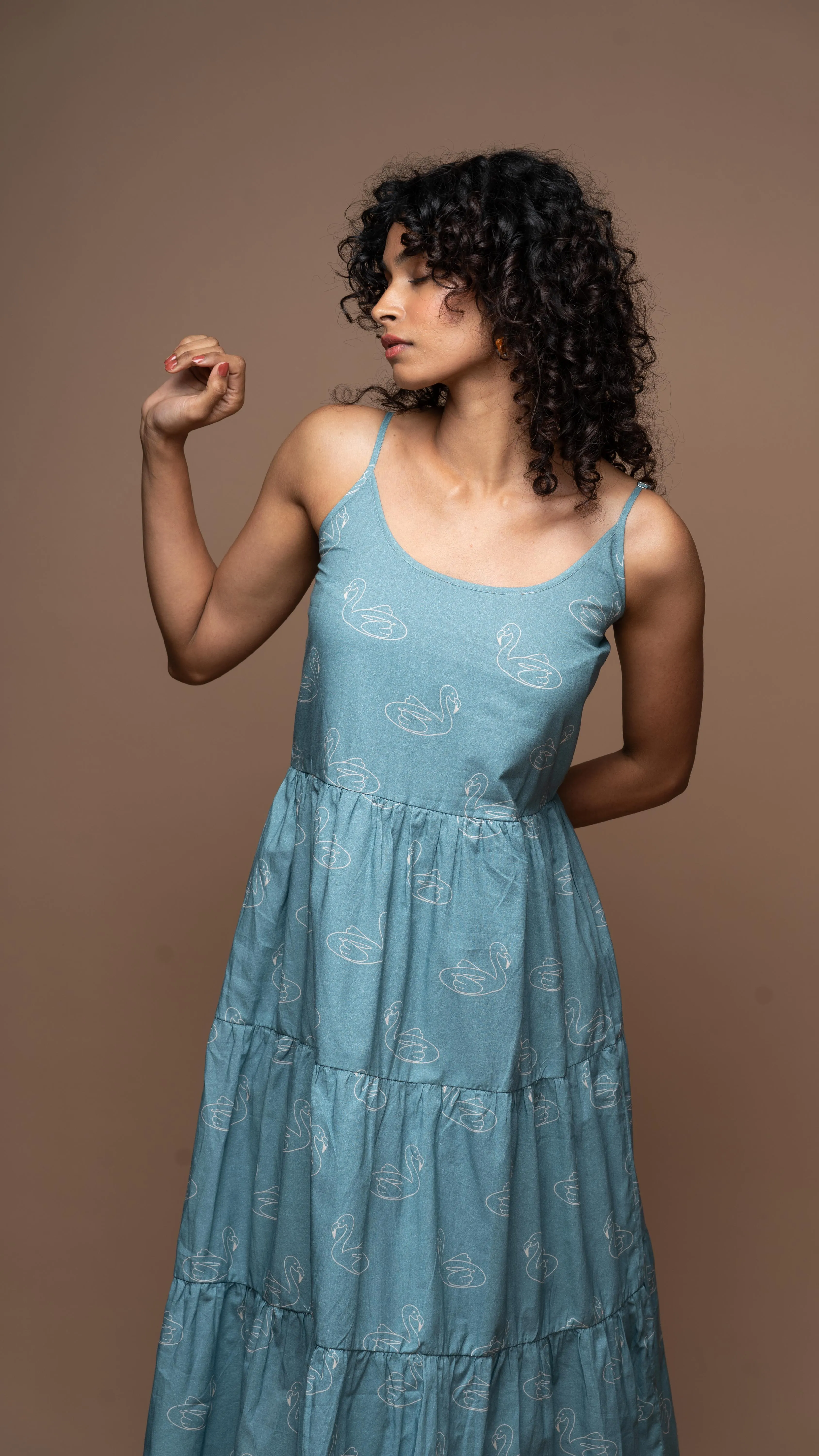 Heatwave Haven Midi Maxi Dress in Keep Floating Pattern