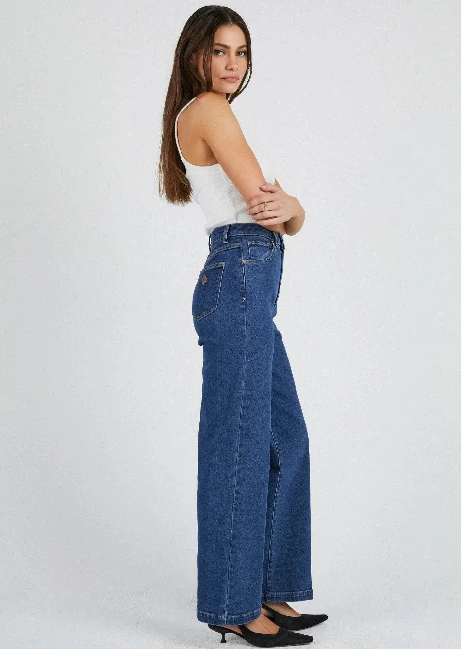 High & Wide Ruth Mid Blue