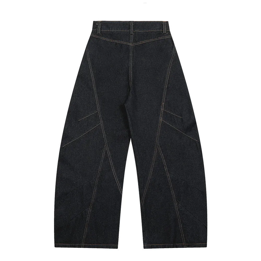 High Street Loose Design Series Line Wide Leg Pants