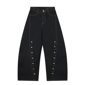 High Street Loose Design Series Line Wide Leg Pants