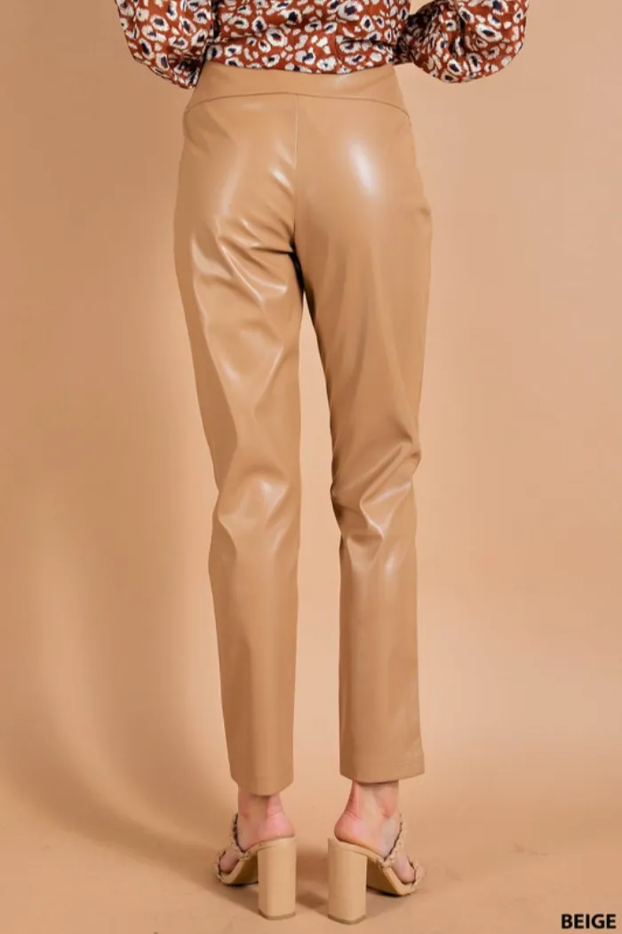High Waist Faux Leather Leggings