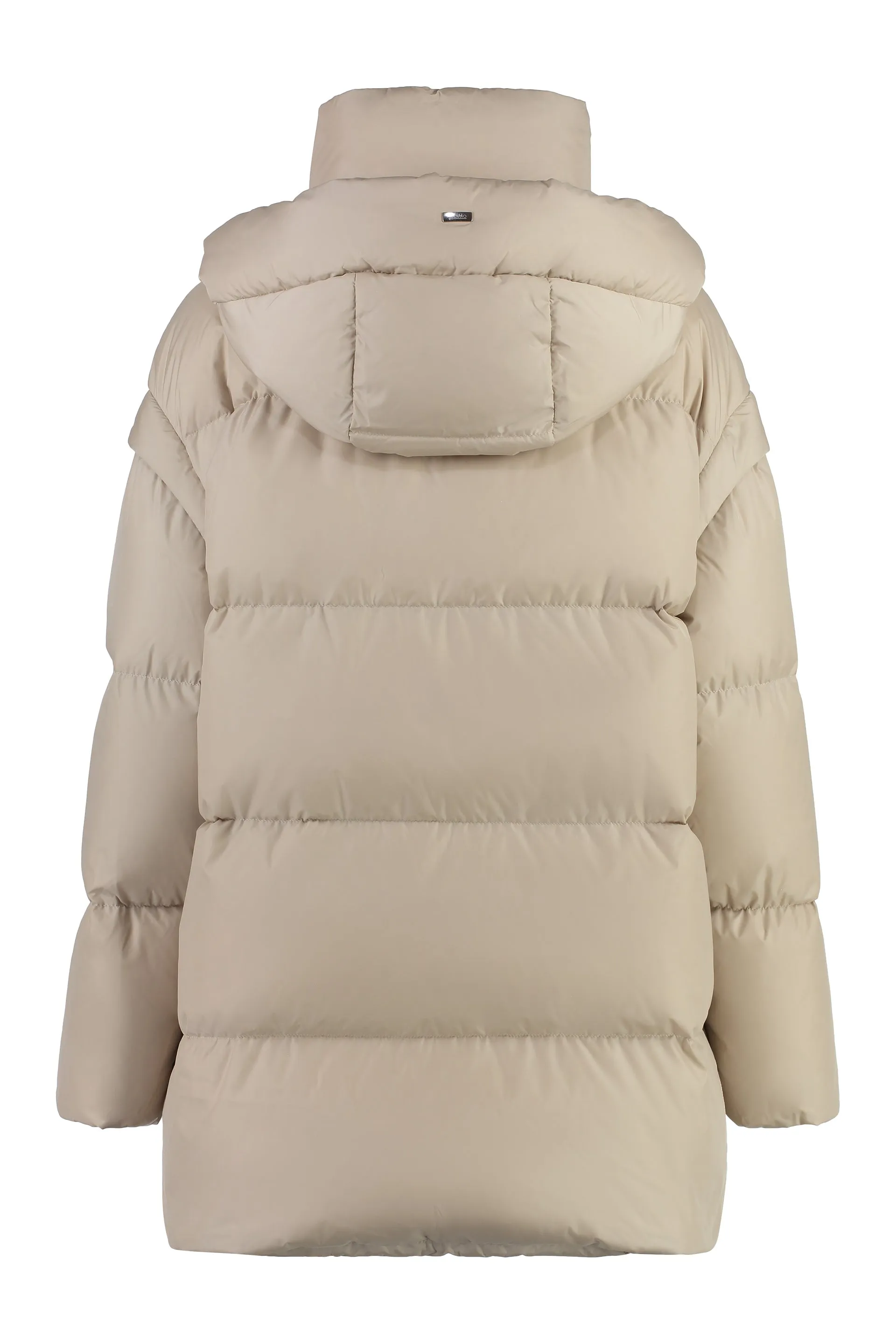 Hooded down jacket