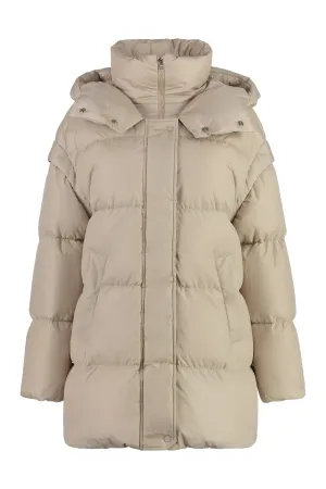Hooded down jacket