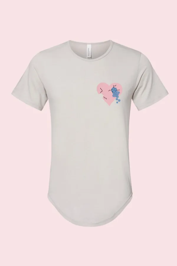 Hopeful Heart Pocket Tee - Grey