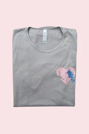 Hopeful Heart Pocket Tee - Grey