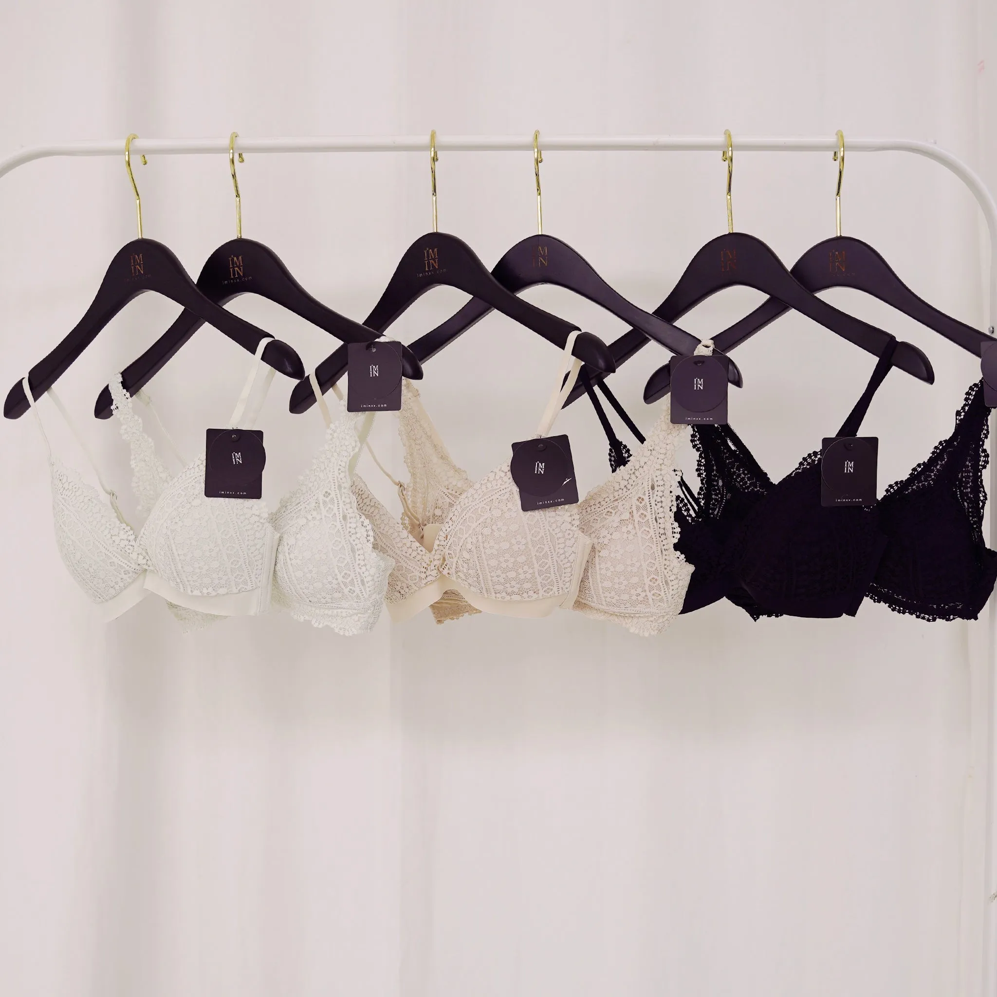 Hoppy Poppy! V2.0 Seamless Lightly-Lined Lace Bralette in Black