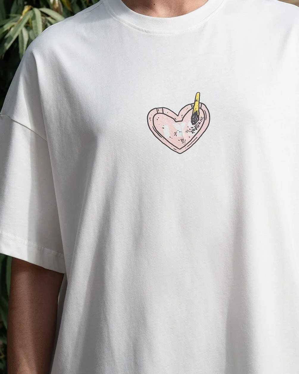 Hugs Over Drugs Printed Oversized Tee