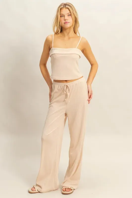 HYFVE Rib Knit Cami Top and Pants Set