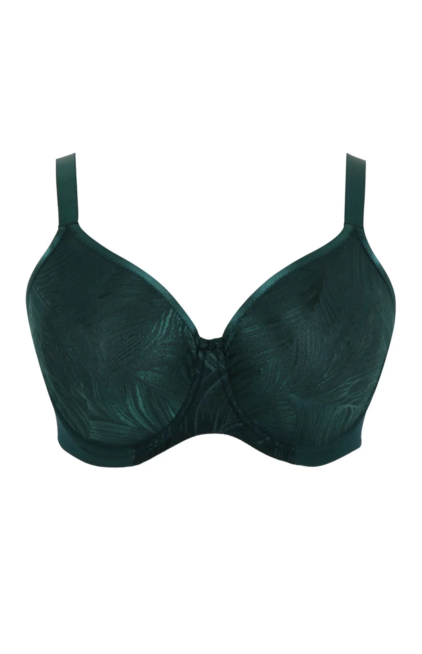 Illuminate Moulded Bra In Dark Green - Sculptresse