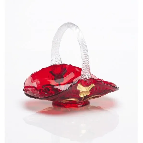 Inverted Thistle Glass Berry Basket - 4 Color Options
