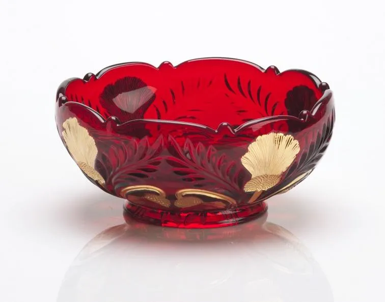 Inverted Thistle Glass Bowl - 4 Color Options