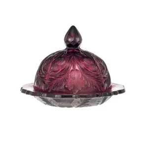 Inverted Thistle Glass Butter Dish - 4 Color Options