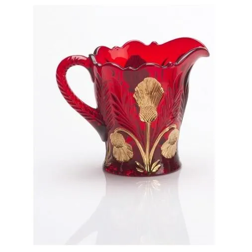 Inverted Thistle Glass Creamer - 4 Color Options