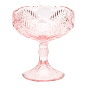 Inverted Thistle Glass Large Compote Bowl - 4 Color Options