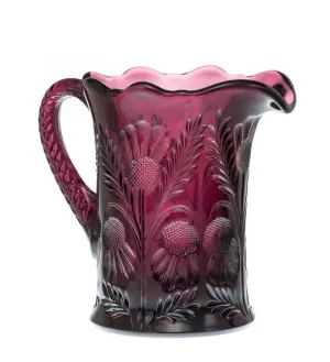 Inverted Thistle Glass Pitcher - 4 Color Options