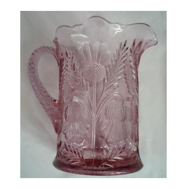 Inverted Thistle Glass Pitcher - 4 Color Options