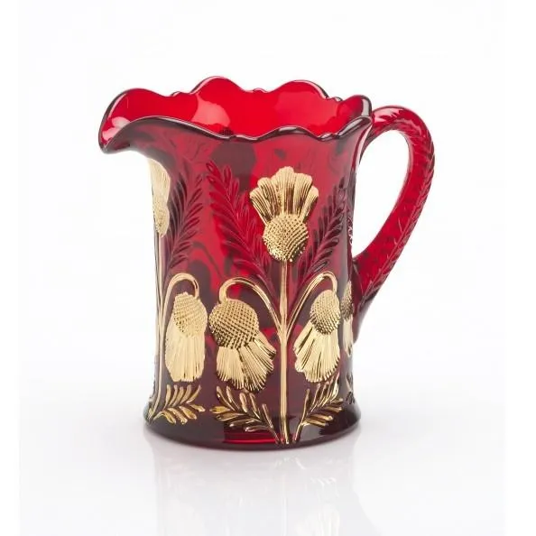 Inverted Thistle Glass Pitcher - 4 Color Options