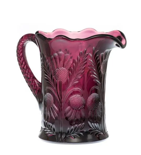 Inverted Thistle Glass Pitcher - 4 Color Options