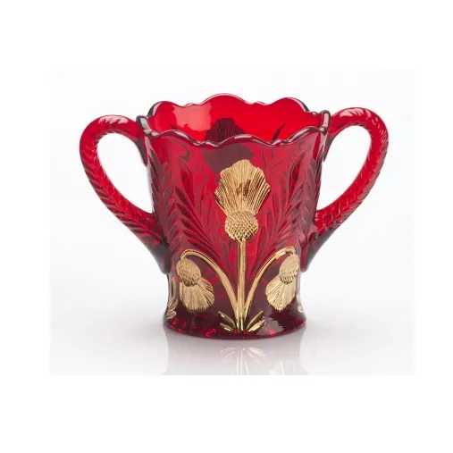 Inverted Thistle Glass Sugar Bowl - 4 Color Options