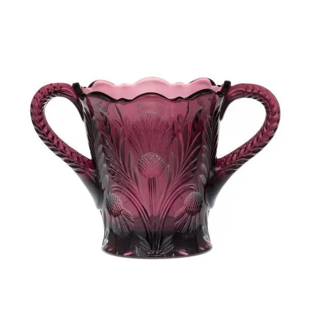 Inverted Thistle Glass Sugar Bowl - 4 Color Options