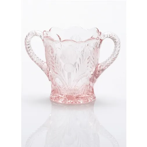 Inverted Thistle Glass Sugar Bowl - 4 Color Options