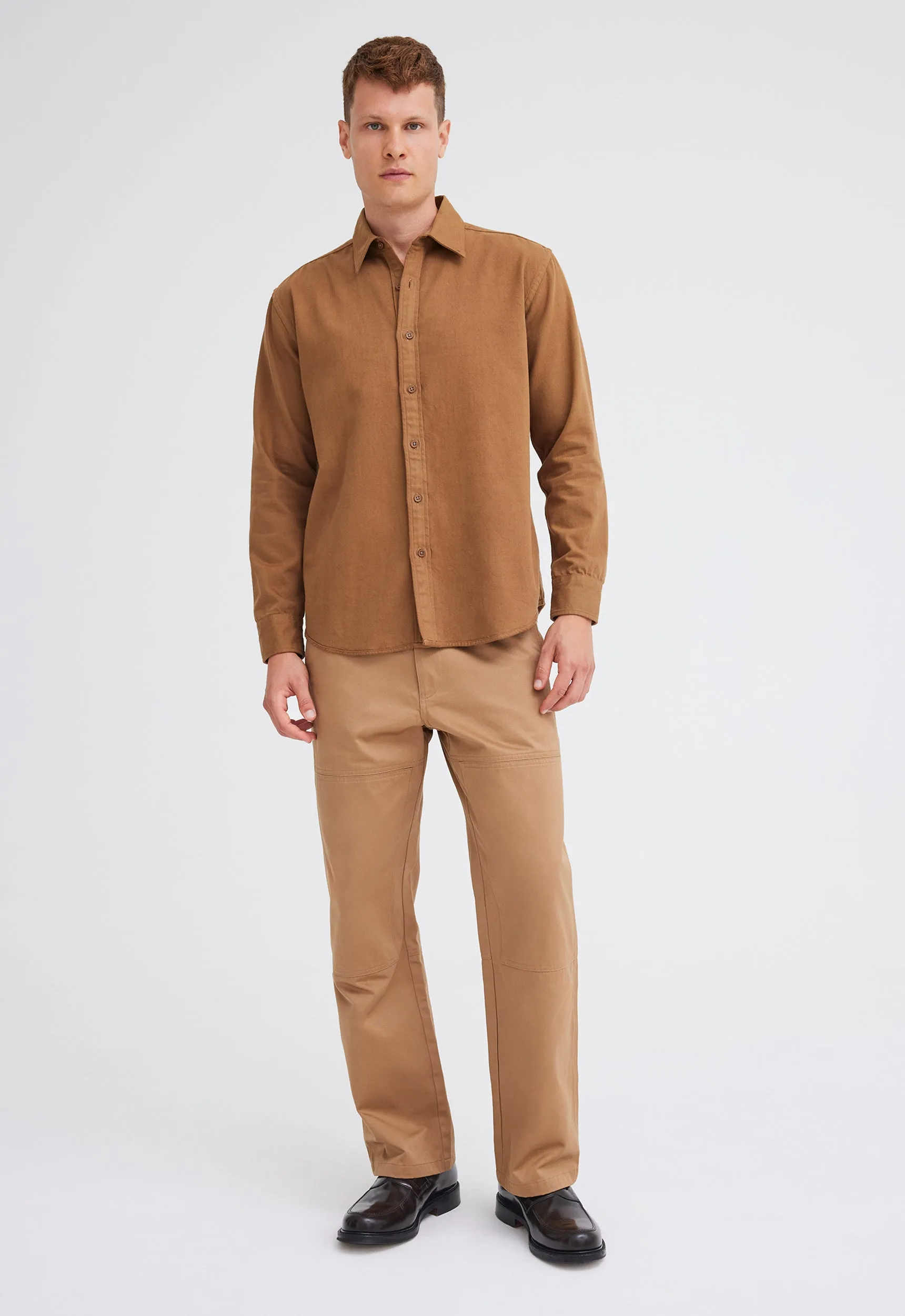 Izzi Italian Cotton Shirt - Colt Brown