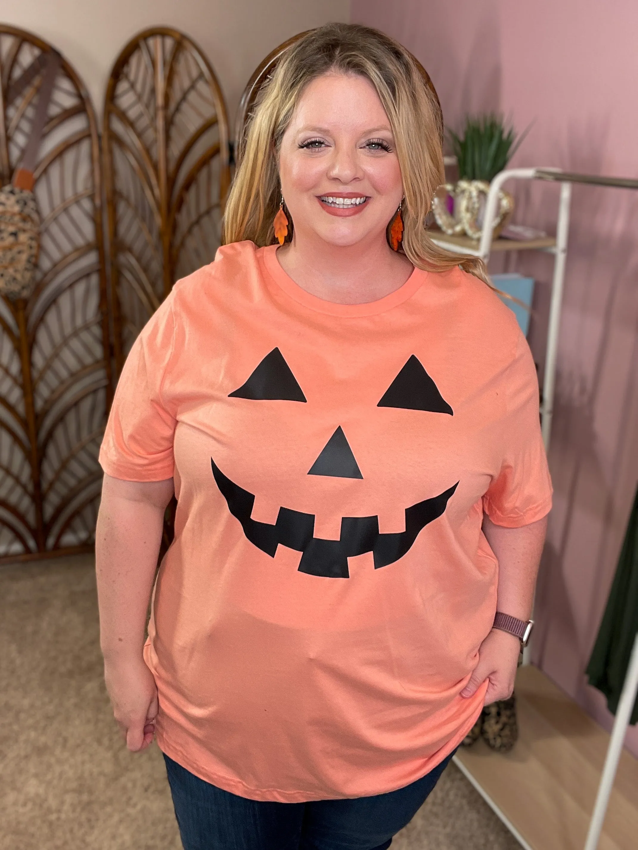 Jack-o-lantern Graphic Tee - Sunset