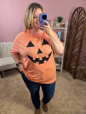 Jack-o-lantern Graphic Tee - Sunset