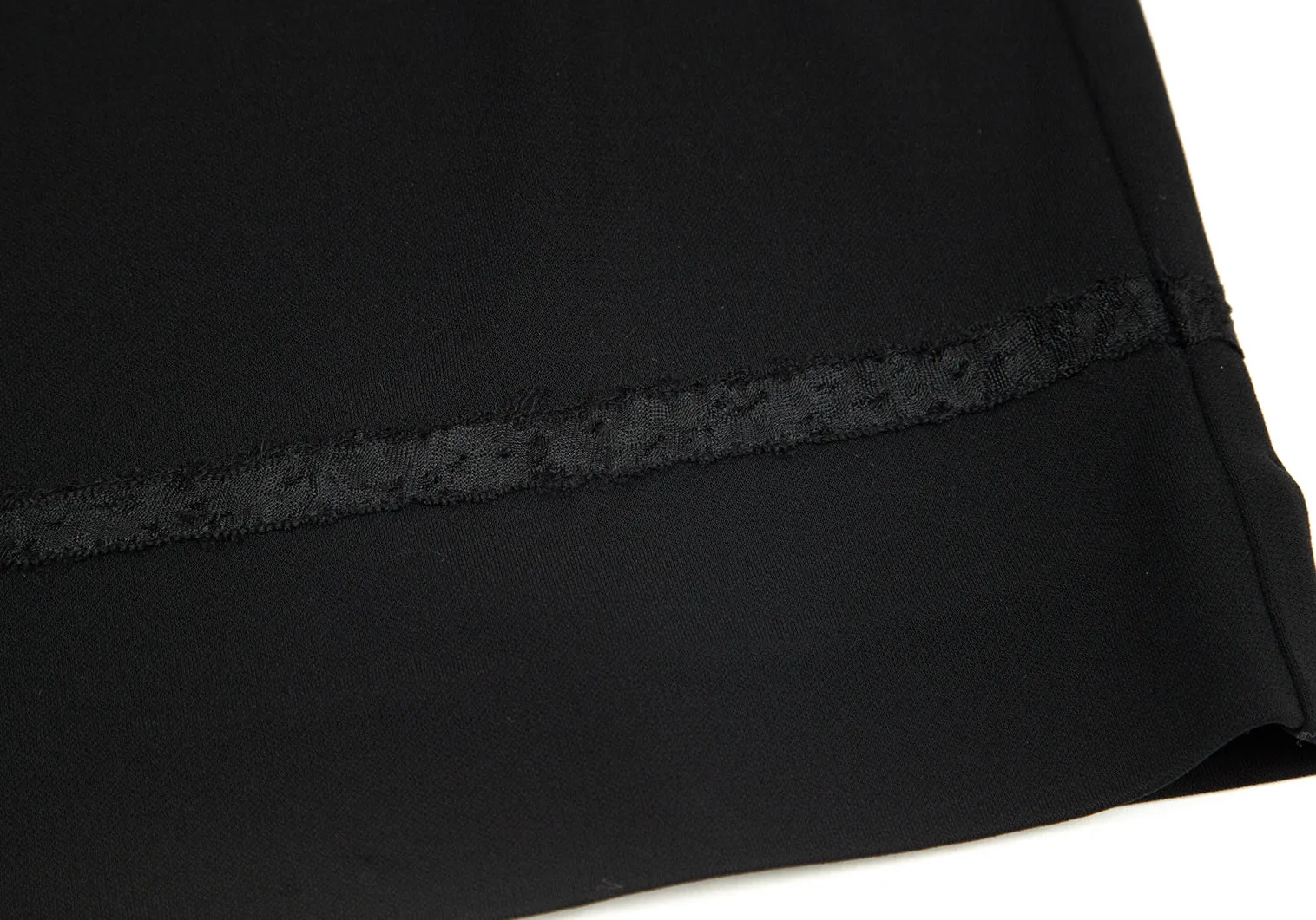 Jean-Paul Gaultier Paris. FEMME. Super Wide Black Hem Tape Design Pants