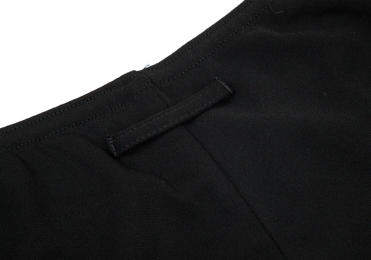 Jean-Paul Gaultier Paris. FEMME. Super Wide Black Hem Tape Design Pants