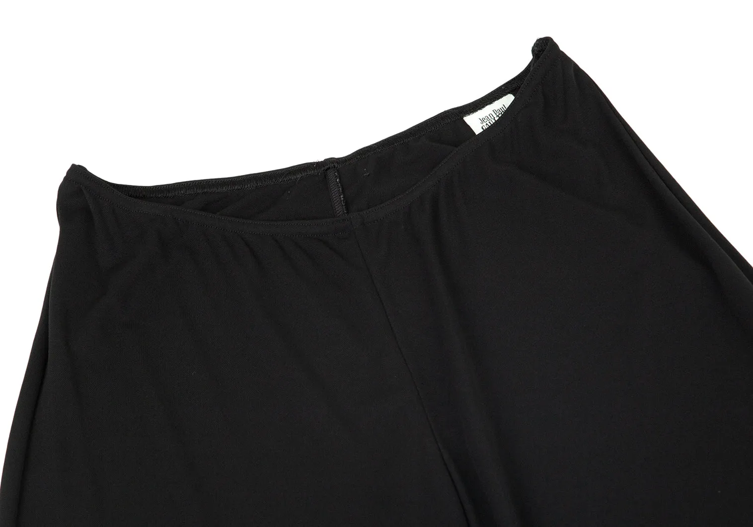 Jean-Paul Gaultier Paris. FEMME. Super Wide Black Hem Tape Design Pants