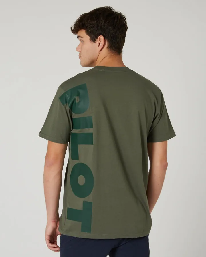 Jetpilot Divided Mens Tee - Sage