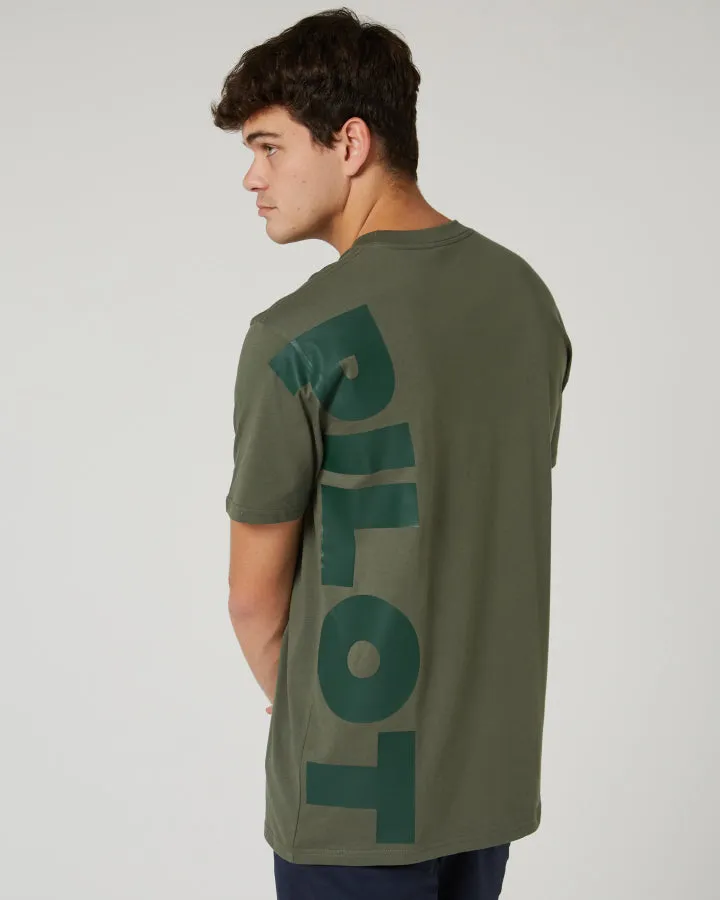 Jetpilot Divided Mens Tee - Sage