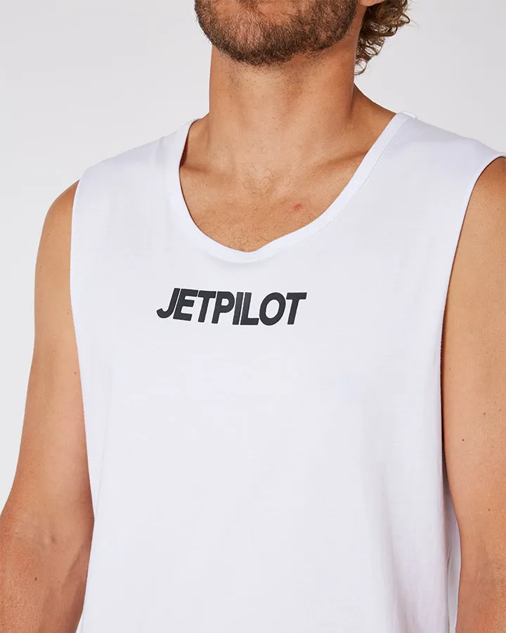 Jetpilot Limits Mens Muscle Tee - White