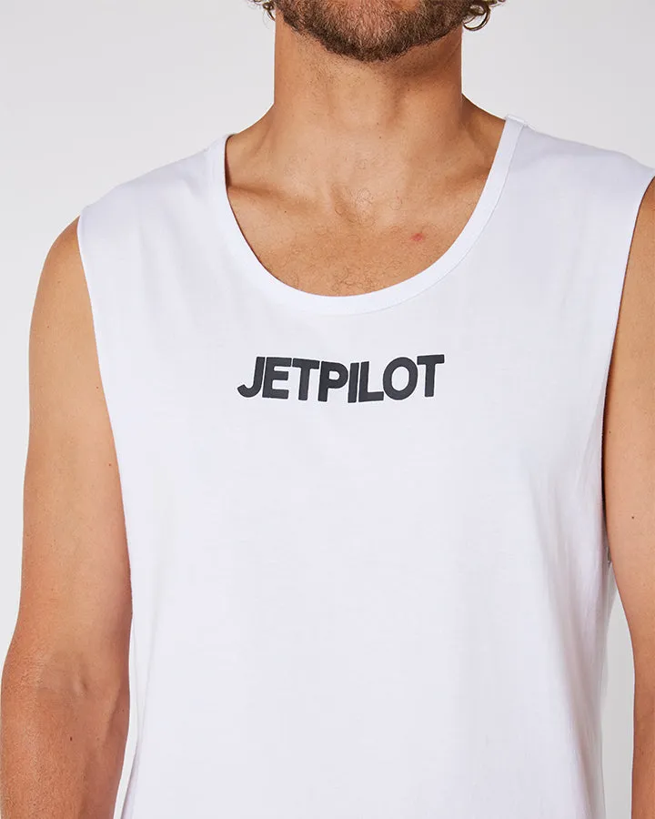 Jetpilot Limits Mens Muscle Tee - White