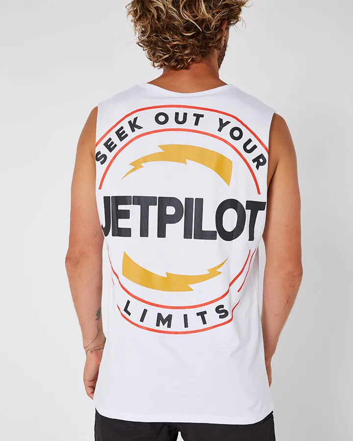 Jetpilot Limits Mens Muscle Tee - White