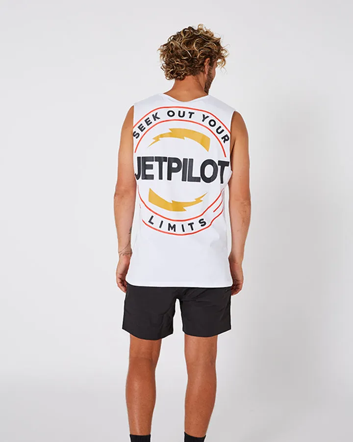 Jetpilot Limits Mens Muscle Tee - White